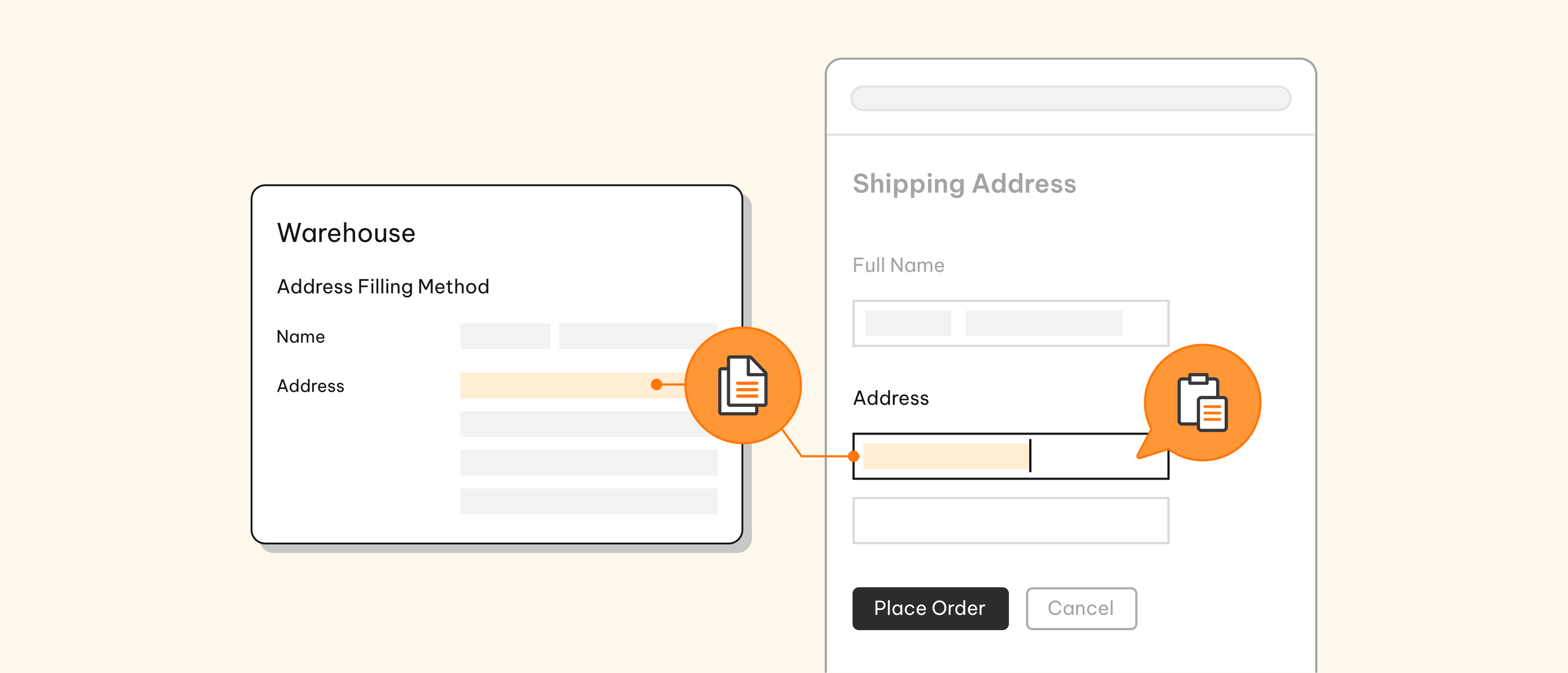 海外配送のための住所を入力します